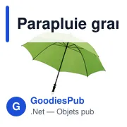 Parapluie grand golf en polyester 190T Beatriz - Miniature 4