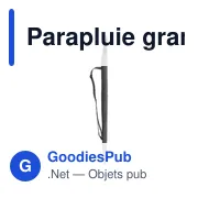 Parapluie grand golf en polyester 190T Beatriz - Miniature 5