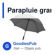 Parapluie grand golf en polyester 190T Beatriz - Miniature 6