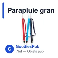 Parapluie grand golf en polyester 190T Beatriz - Miniature 9