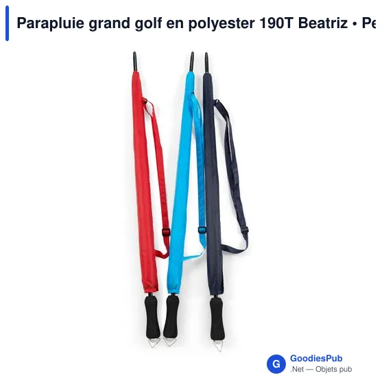Parapluie grand golf en polyester 190T Beatriz - Image 9