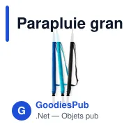 Parapluie grand golf en polyester 190T Beatriz - Miniature 10