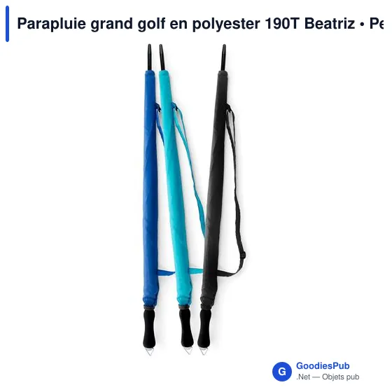 Parapluie grand golf en polyester 190T Beatriz - Image 10