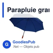 Parapluie grand golf en polyester 190T Rosemarie - Miniature 2