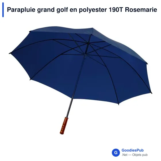 Parapluie grand golf en polyester 190T Rosemarie - Image 2