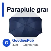 Parapluie grand golf en polyester 190T Rosemarie - Miniature 3