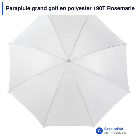 Parapluie grand golf en polyester 190T Rosemarie - Image 4