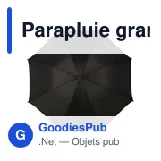 Parapluie grand golf en polyester 190T Rosemarie - Miniature 6