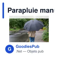 Parapluie manuel personnalisable en RPET avec logo | Keelan - Miniature 12