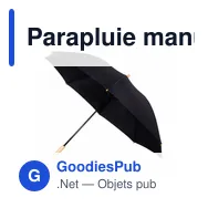 Parapluie manuel personnalisable en RPET avec logo | Keelan - Miniature 3