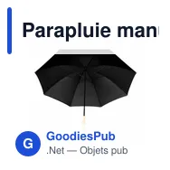 Parapluie manuel personnalisable en RPET avec logo | Keelan - Miniature 4