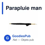 Parapluie manuel personnalisable en RPET avec logo | Keelan - Miniature 5