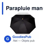 Parapluie manuel personnalisable en RPET avec logo | Keelan - Miniature 7