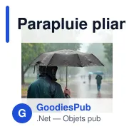 Parapluie pliant personnalisable avec logo - Bores - Miniature 2