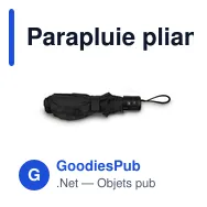 Parapluie pliant personnalisable avec logo - Bores - Miniature 7