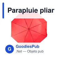Parapluie pliant personnalisable avec logo - Bores - Miniature 9