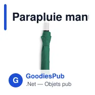 Parapluie manuel pliable personnalisable avec logo - Miniature 1