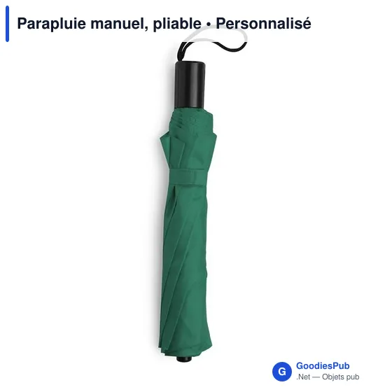 Parapluie manuel pliable personnalisable avec logo - Image 1