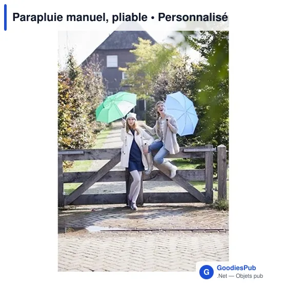 Parapluie manuel pliable personnalisable avec logo - Image 2