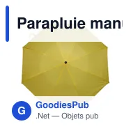 Parapluie manuel pliable personnalisable avec logo - Miniature 12
