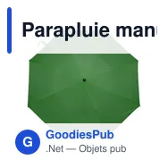 Parapluie manuel pliable personnalisable avec logo - Miniature 6