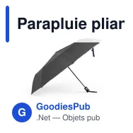 Parapluie pliant personnalisable Nereus avec logo - Miniature 1