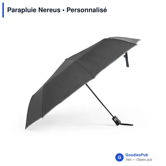 Parapluie pliant personnalisable Nereus avec logo - Image 1