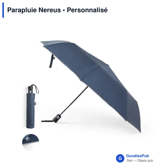 Parapluie pliant personnalisable Nereus avec logo - Image 2