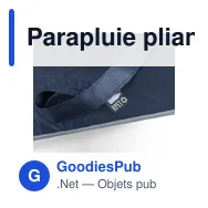 Parapluie pliant personnalisable Nereus avec logo - Miniature 12