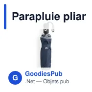 Parapluie pliant personnalisable Nereus avec logo - Miniature 5