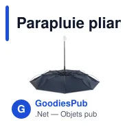 Parapluie pliant personnalisable Nereus avec logo - Miniature 9