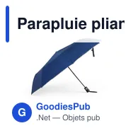 Parapluie pliant personnalisable Nereus avec logo - Miniature 10