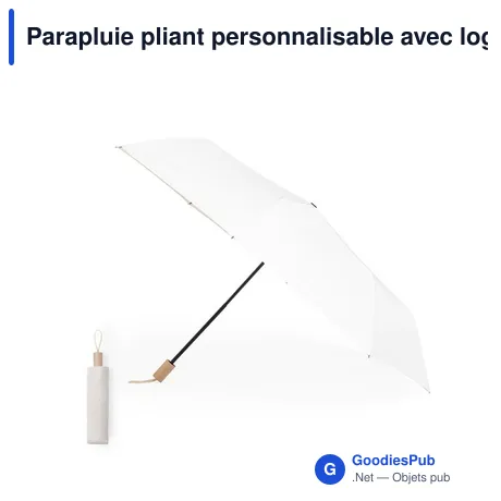 Parapluie pliant personnalisable avec logo pour entreprises