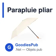 Parapluie pliant personnalisable avec logo pour entreprises - Miniature 2