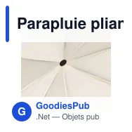 Parapluie pliant personnalisable avec logo pour entreprises - Miniature 4