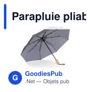 Parapluie pliable personnalisable 21 pouces en R-PET automatique avec logo - R-PET - Miniature 4