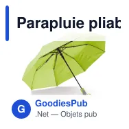 Parapluie pliable personnalisable 22 pouces automatique avec logo - Compact - Miniature 3