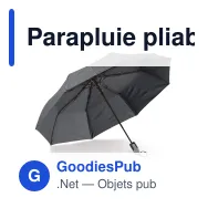 Parapluie pliable personnalisable 22 pouces automatique avec logo - Compact - Miniature 5