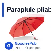 Parapluie pliable personnalisable 22 pouces automatique avec logo - Compact - Miniature 6