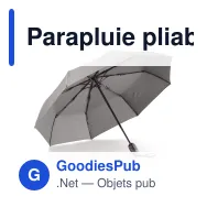 Parapluie pliable automatique personnalisable 22 pouces avec logo - Deluxe - Miniature 2