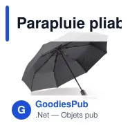 Parapluie pliable automatique personnalisable 22 pouces avec logo - Deluxe - Miniature 3