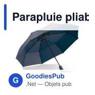 Parapluie pliable automatique personnalisable 22 pouces avec logo - Deluxe - Miniature 4