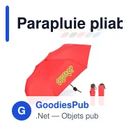 Parapluie pliable personnalisable 21 pouces en pongée 190T avec logo - Congo - Miniature 1