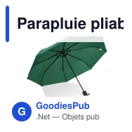 Parapluie pliable personnalisable 21 pouces en pongée 190T avec logo - Congo - Miniature 11