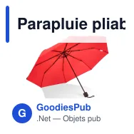 Parapluie pliable personnalisable 21 pouces en pongée 190T avec logo - Congo - Miniature 3