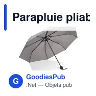 Parapluie pliable personnalisable 21 pouces en pongée 190T avec logo - Congo - Miniature 4