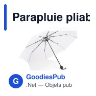 Parapluie pliable personnalisable 21 pouces en pongée 190T avec logo - Congo - Miniature 5