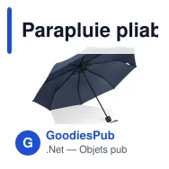 Parapluie pliable personnalisable 21 pouces en pongée 190T avec logo - Congo - Miniature 6