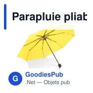 Parapluie pliable personnalisable 21 pouces en pongée 190T avec logo - Congo - Miniature 8