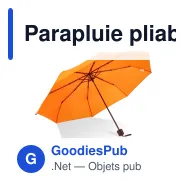 Parapluie pliable personnalisable 21 pouces en pongée 190T avec logo - Congo - Miniature 10